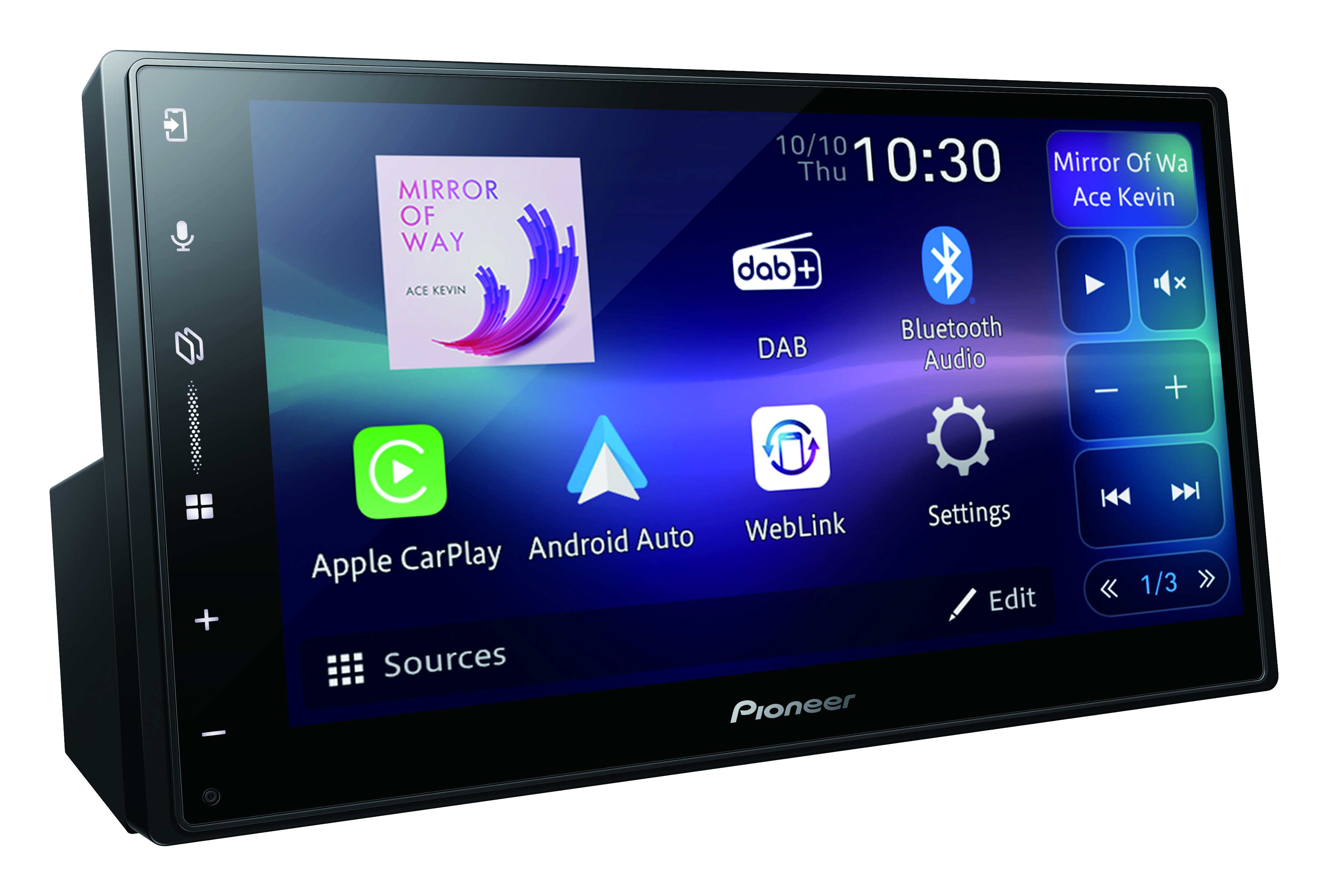 Pioneer SPH-DA77DAB autorádio 2DIN, 6,8" LCD, DAB+, CarPlay, Android Auto, Wi-Fi, Bluetooth