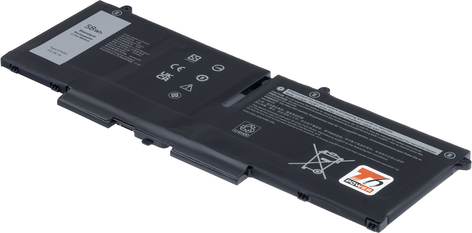 Baterie T6 Power Dell Latitude 5330, 5430, 5530, 7330, 7430, 7530, 3815mAh, 58Wh, 4cell, Li-pol