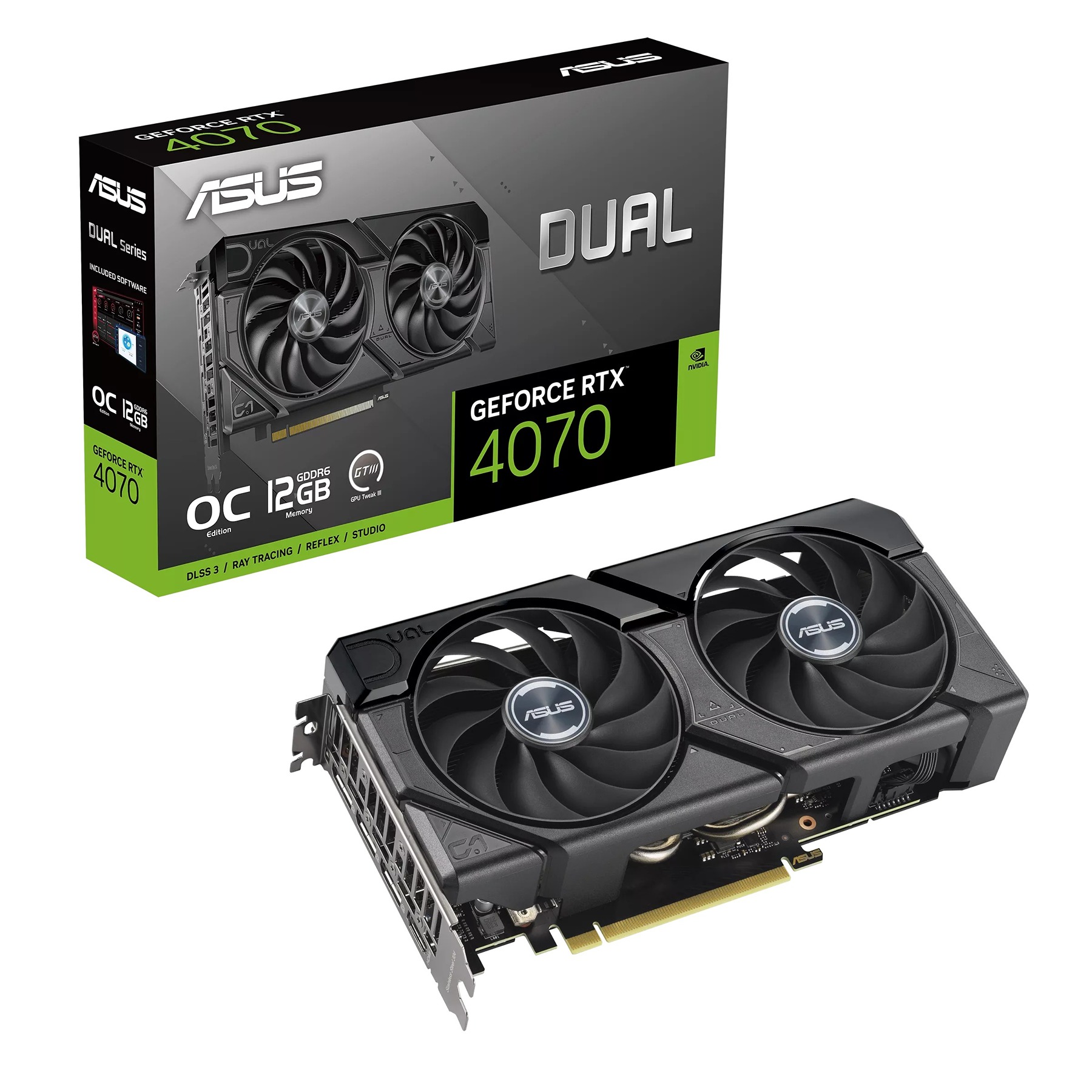 Obrázek ASUS Dual GeForce RTX 4070 EVO/OC/12GB/GDDR6