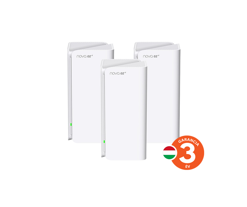 Obrázek Tenda Nova MX21 Pro (3-pack) WiFi6E AXE5700 Mesh Gigabit system, 9x GLAN/GWAN, WPA3, VPN, CZ app