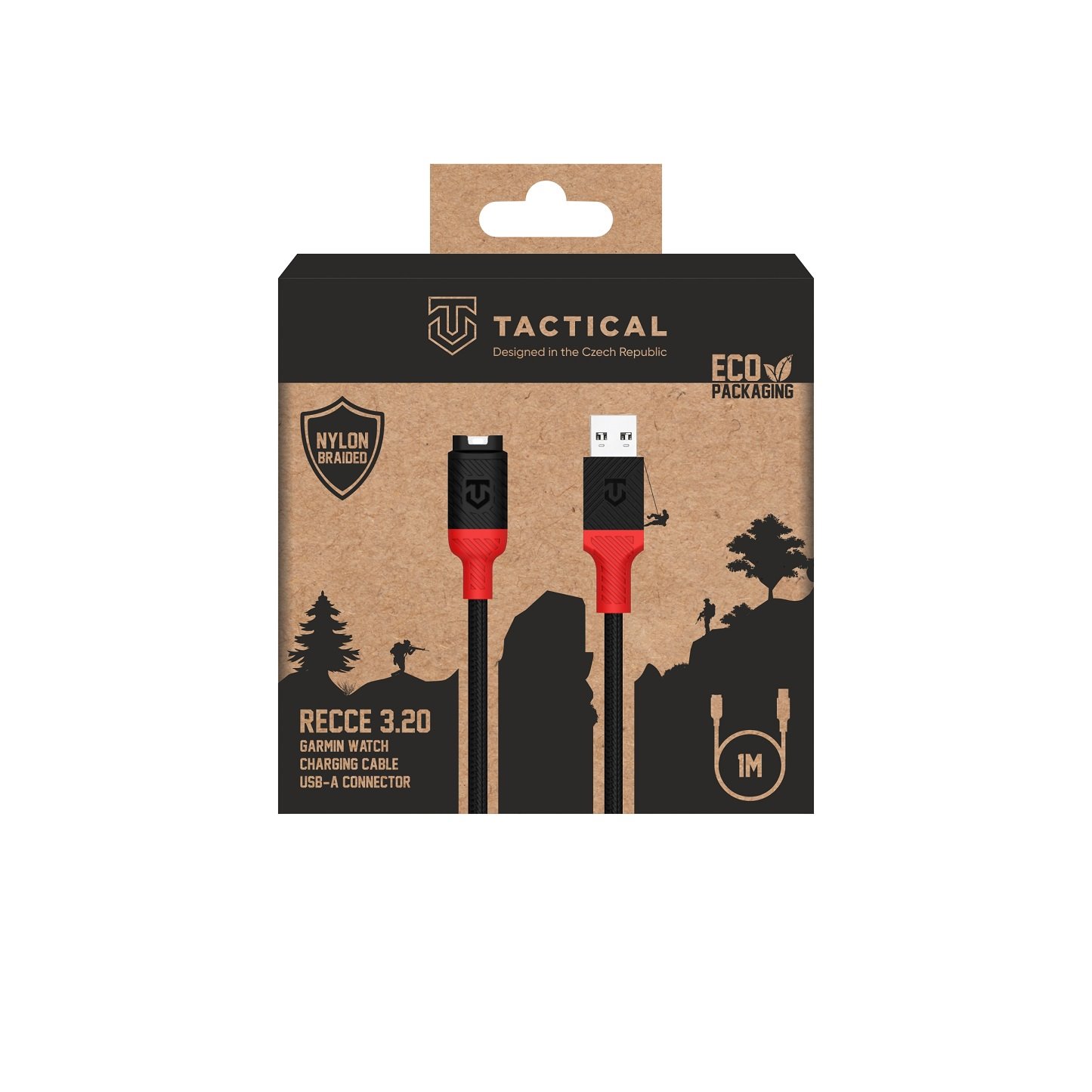 Obrázek Tactical Recce 3:20 kabel pro Garmin USB-A Black/Red