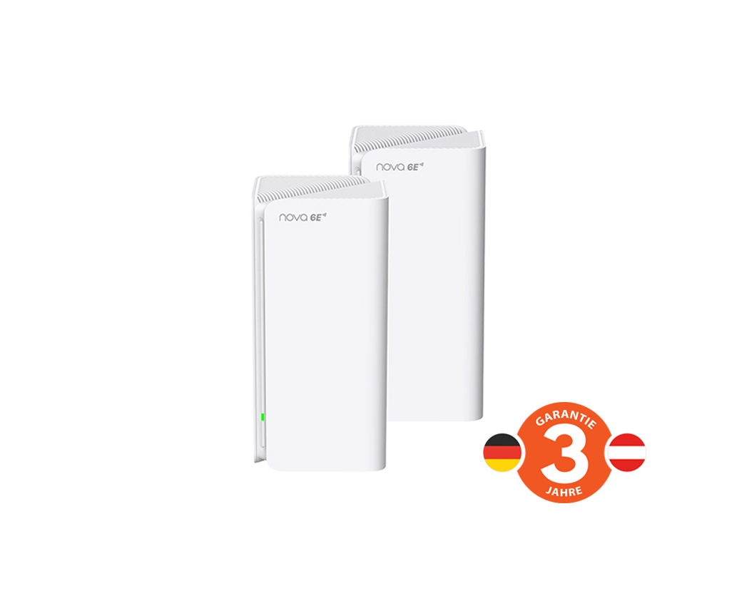 Obrázek Tenda Nova MX21 Pro (2-pack) WiFi6E AXE5700 Mesh Gigabit system, 6x GLAN/GWAN, WPA3, VPN, CZ app