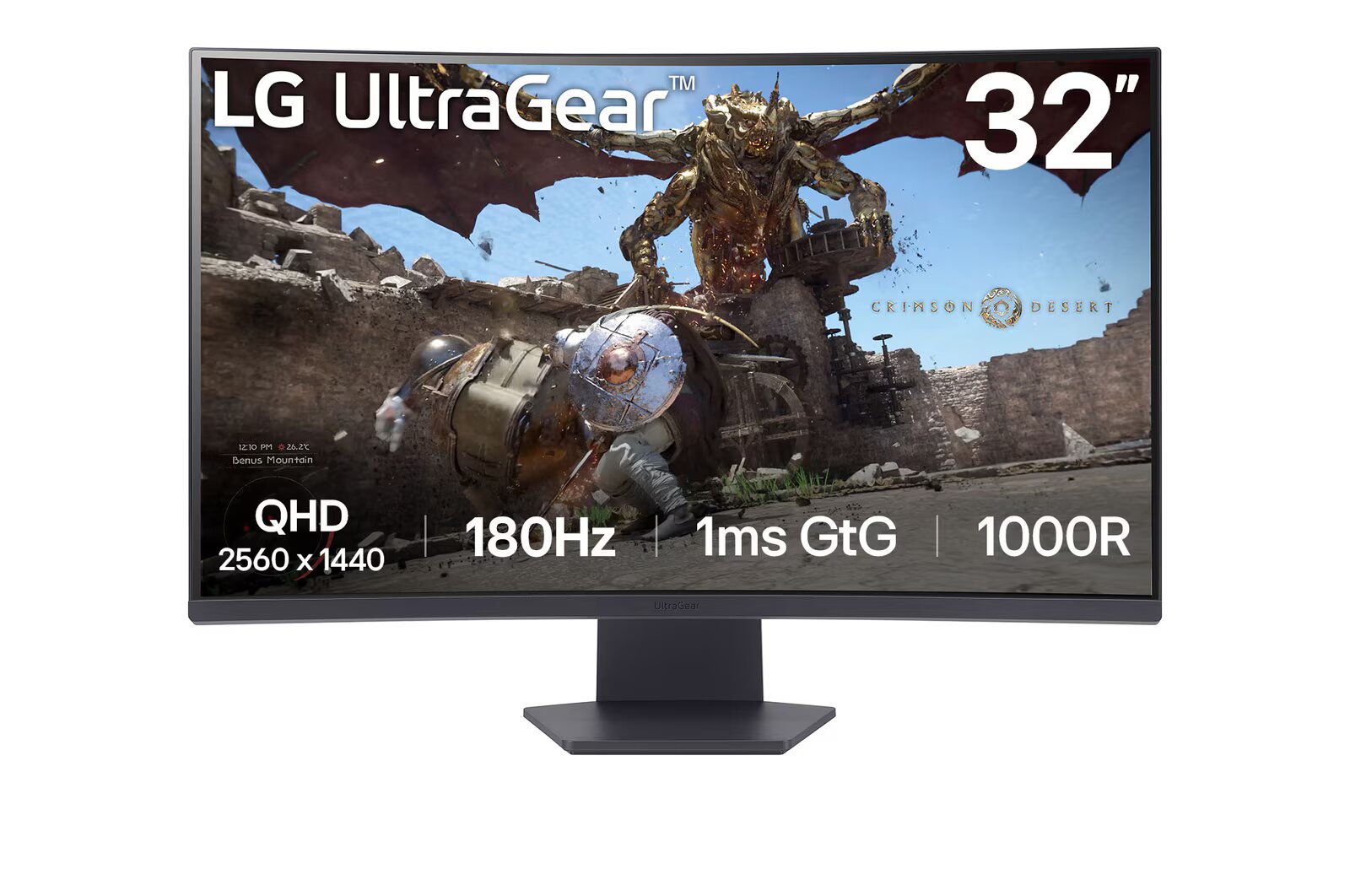 LG UltraGear/32GS60QC-B/32"/VA/QHD/180Hz/1ms/Black/2R