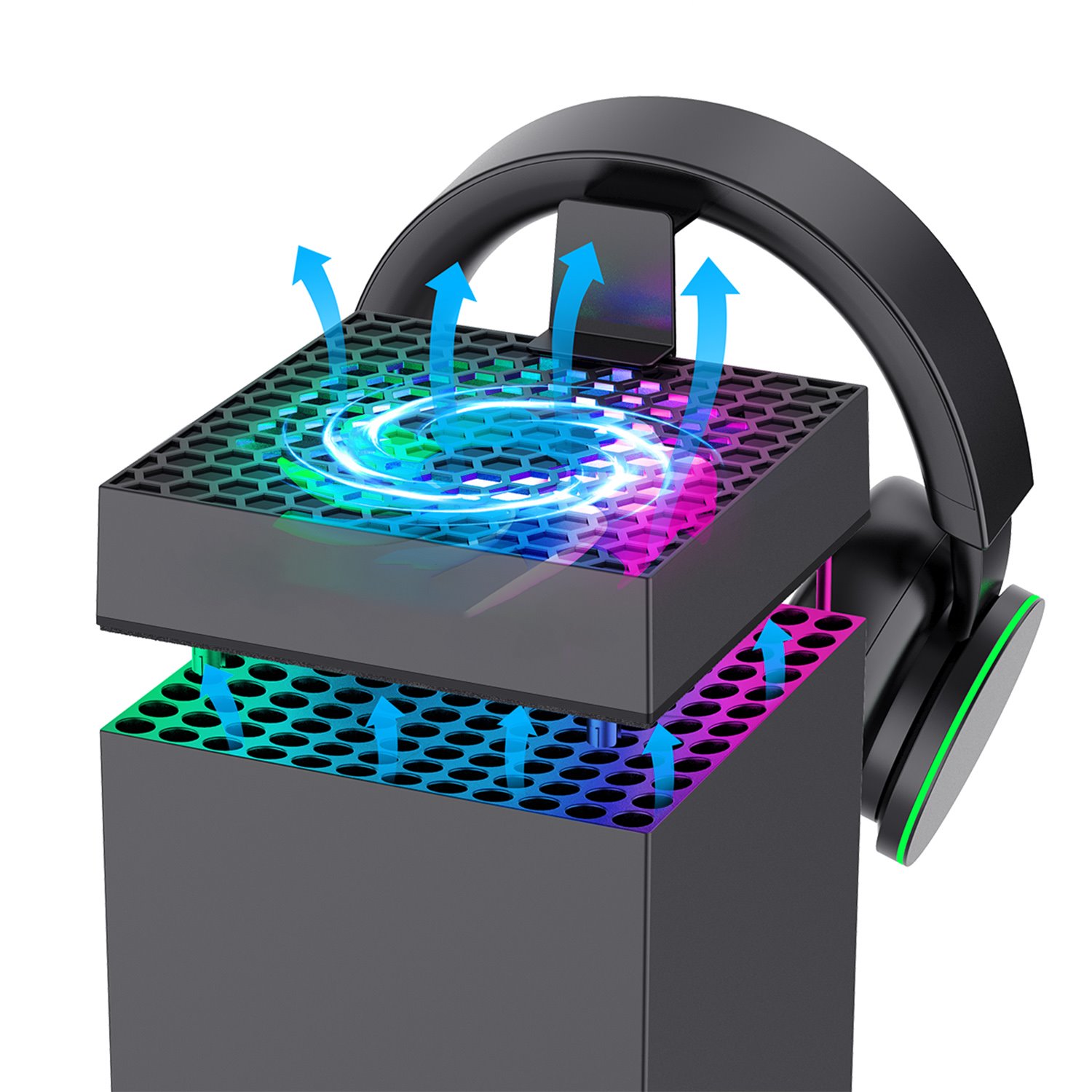 Obrázek iPega XBX024S Multifunkční Nabíjecí RGB Stojan s Chlazením pro Xbox