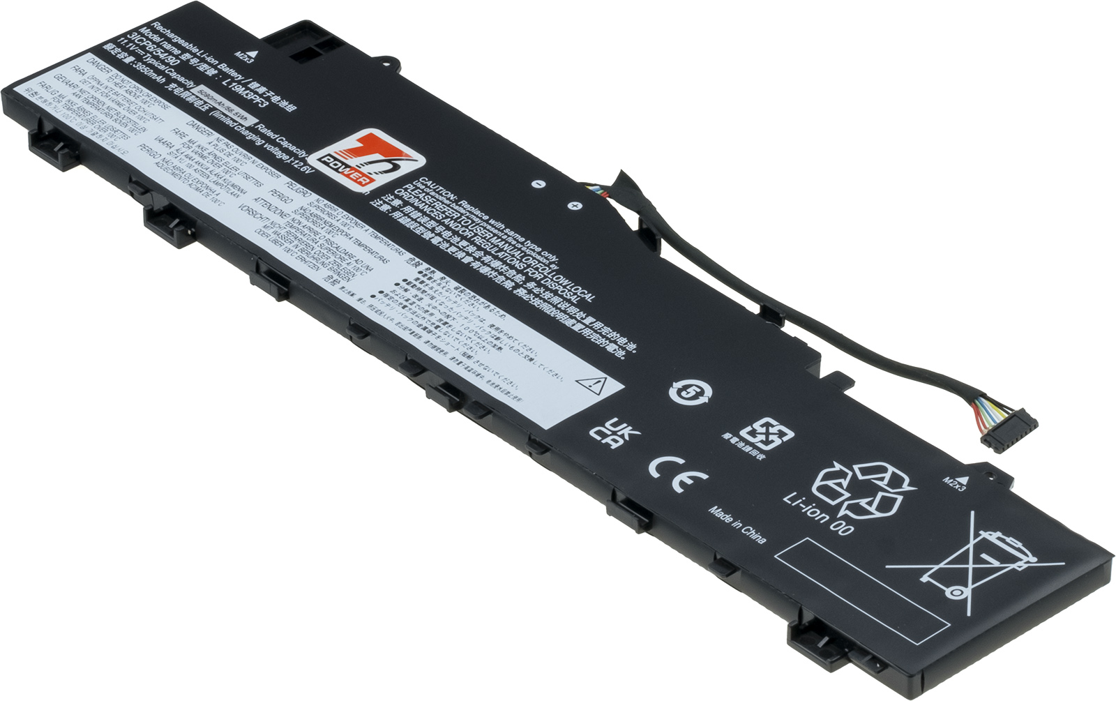 Obrázek Baterie T6 Power Lenovo IdeaPad 5-14ARE05, 5-14IIL05, 5-14ALC05, 5090mAh, 56,5Wh, 3cell, Li-poly