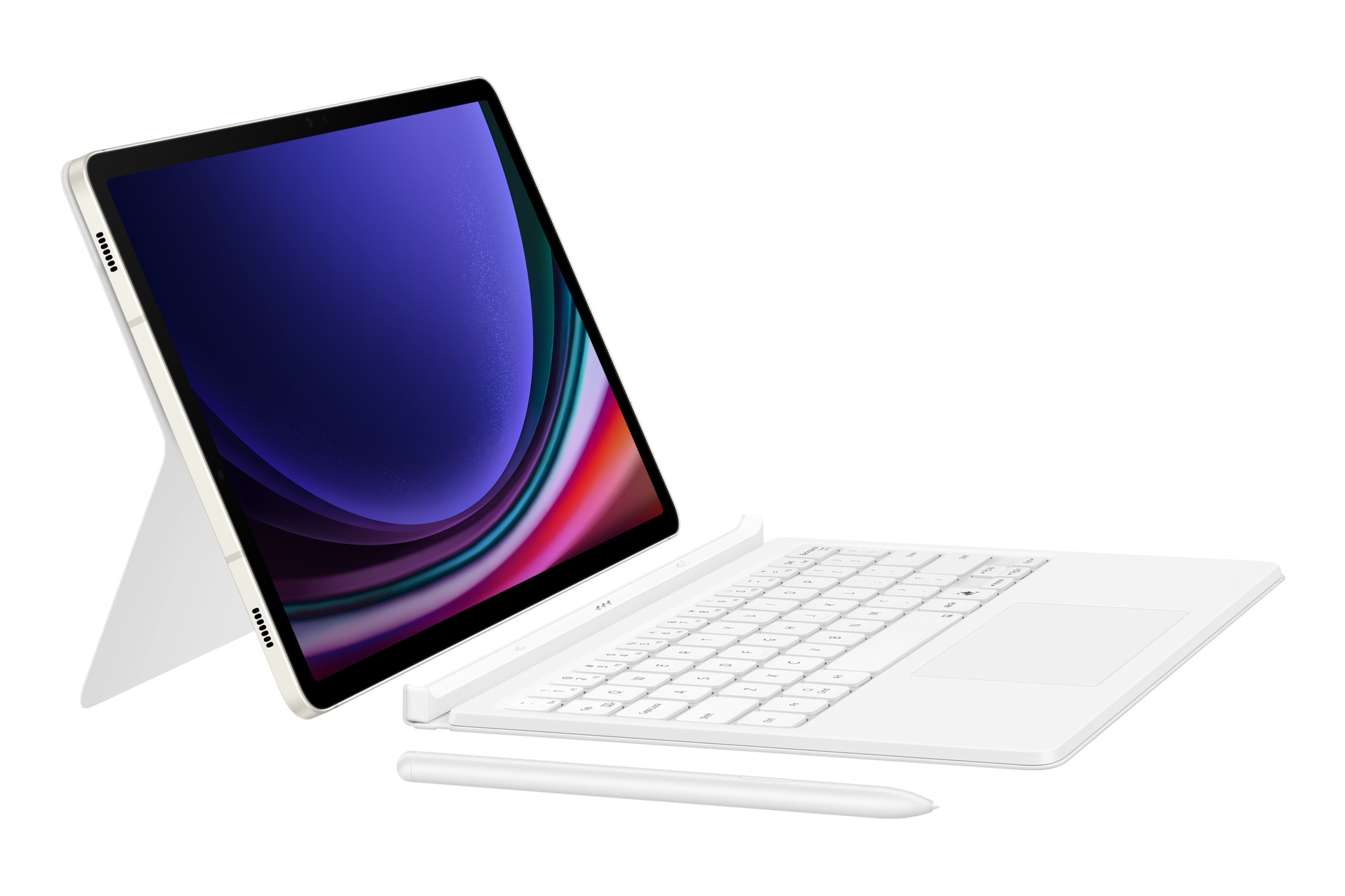 Obrázek Samsung Ochranný kryt s klávesnicí a touchpadem pro Tab S9/S9 FE White