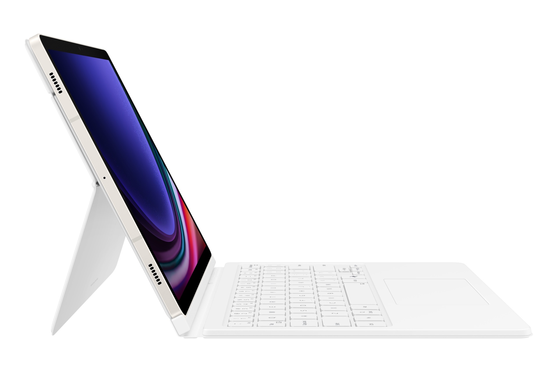 Obrázek Samsung Ochranný kryt s klávesnicí a touchpadem pro Tab S9/S9 FE White