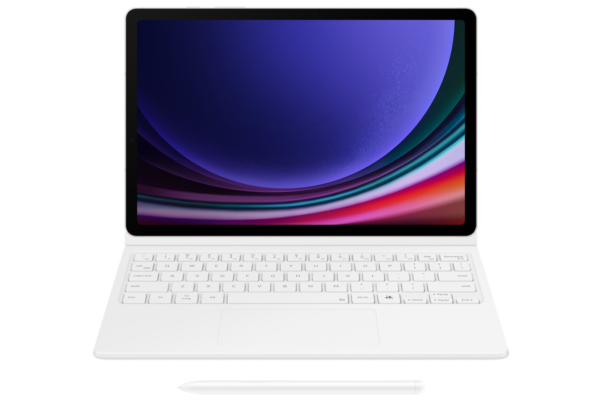 Obrázek Samsung Ochranný kryt s klávesnicí a touchpadem pro Tab S9/S9 FE White