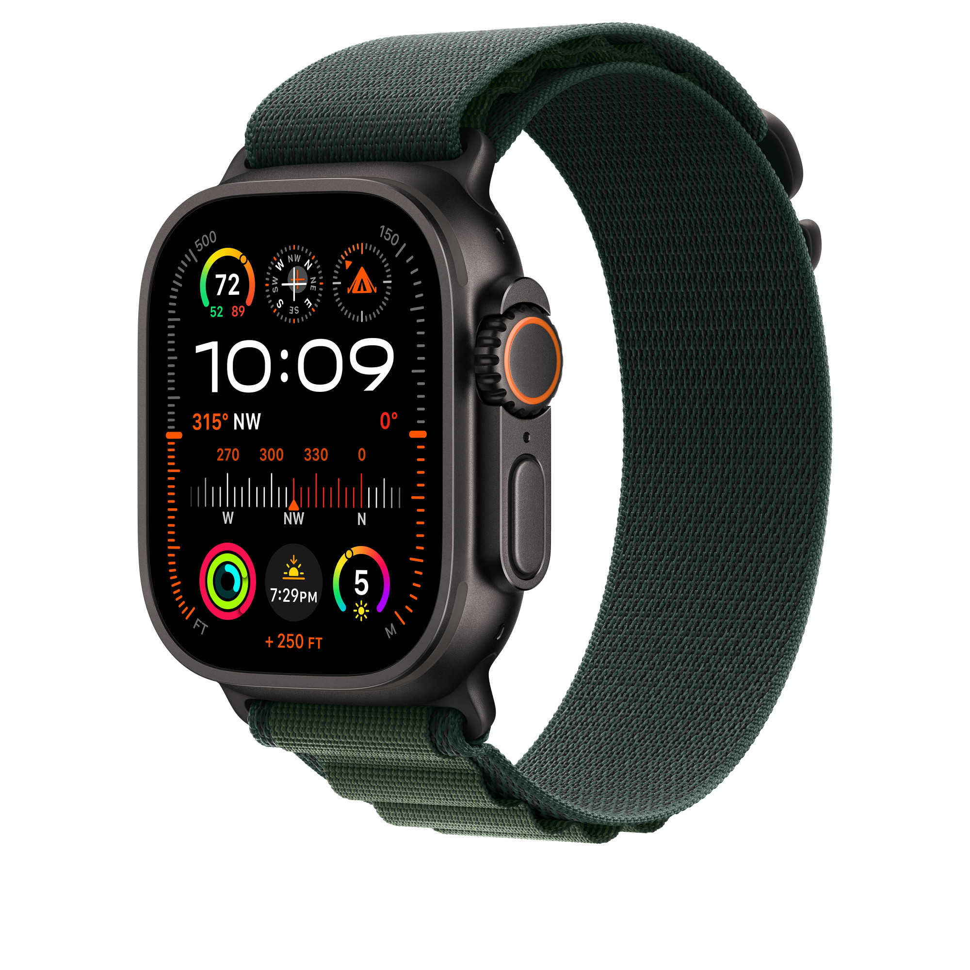 Obrázek Watch Acc/49/Dark Green Alpine Loop-L-Black Titan