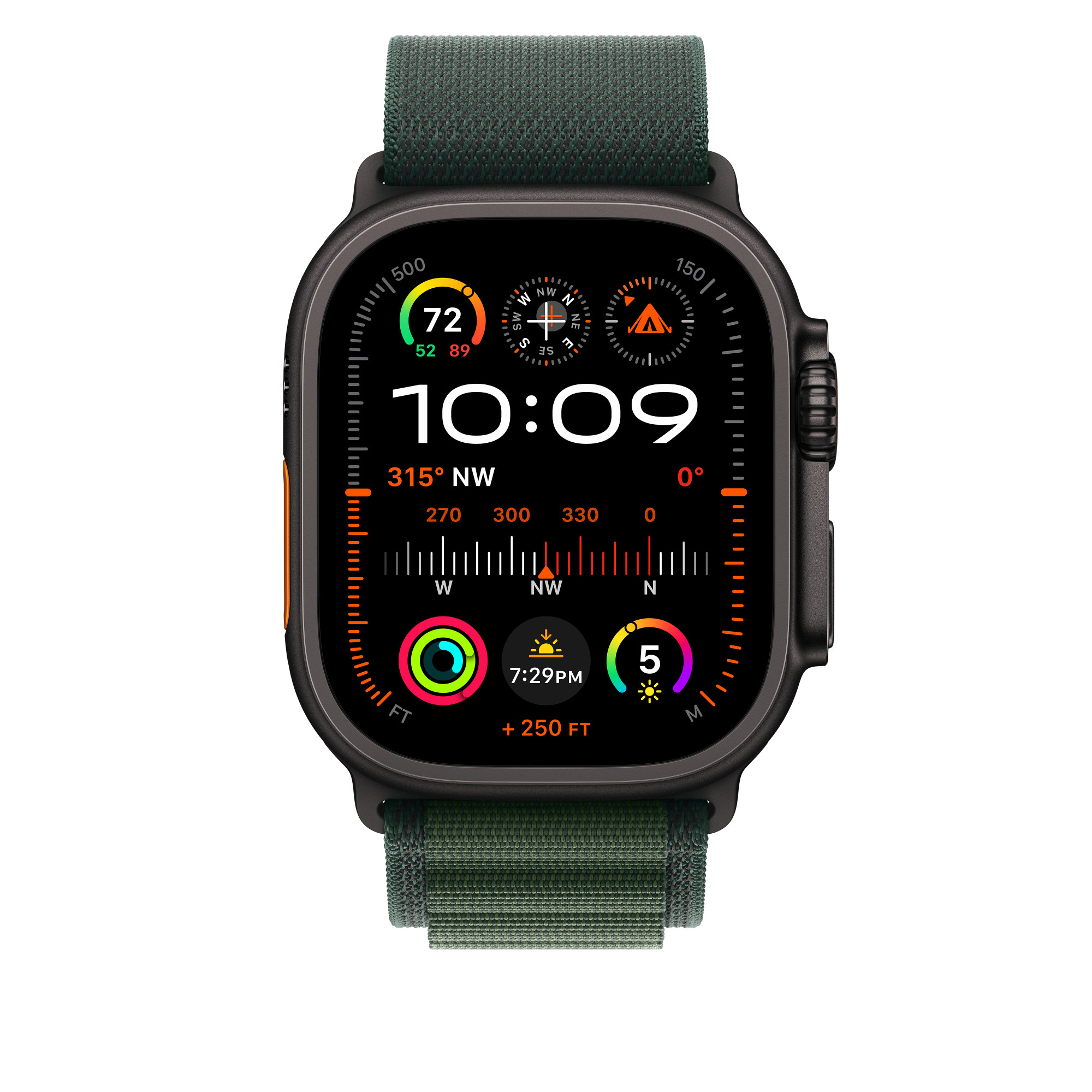 Obrázek Watch Acc/49/Dark Green Alpine Loop-L-Black Titan