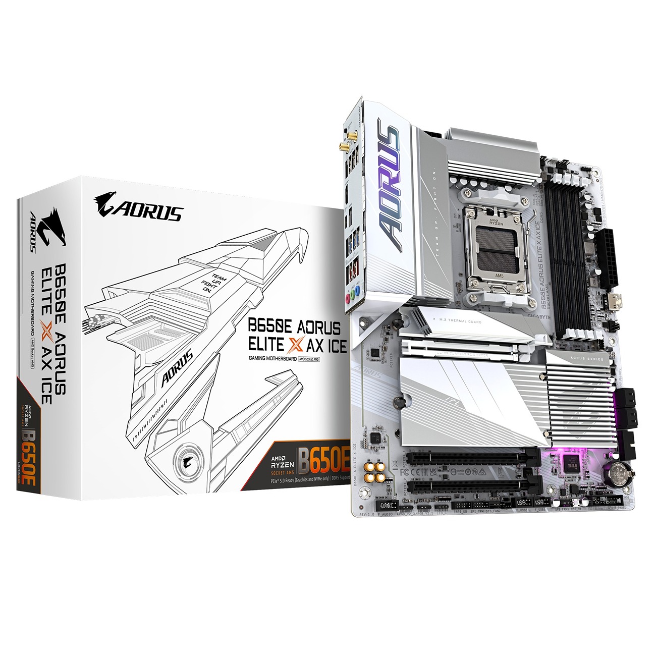 Obrázek GIGABYTE B650E AORUS ELITE X AX ICE/AM5/ATX