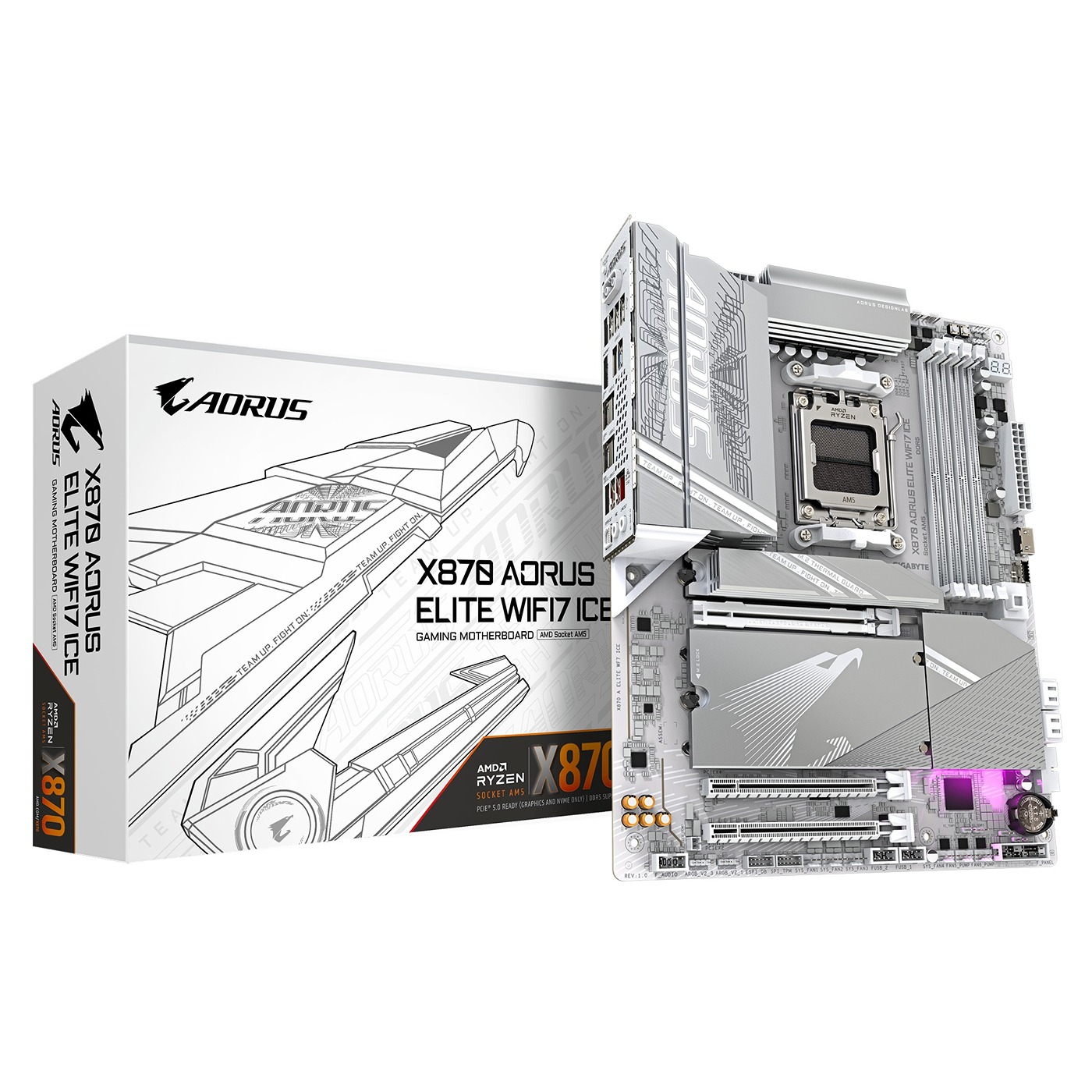 Obrázek GIGABYTE X870 AORUS ELITE WIFI7 ICE/AM5/ATX