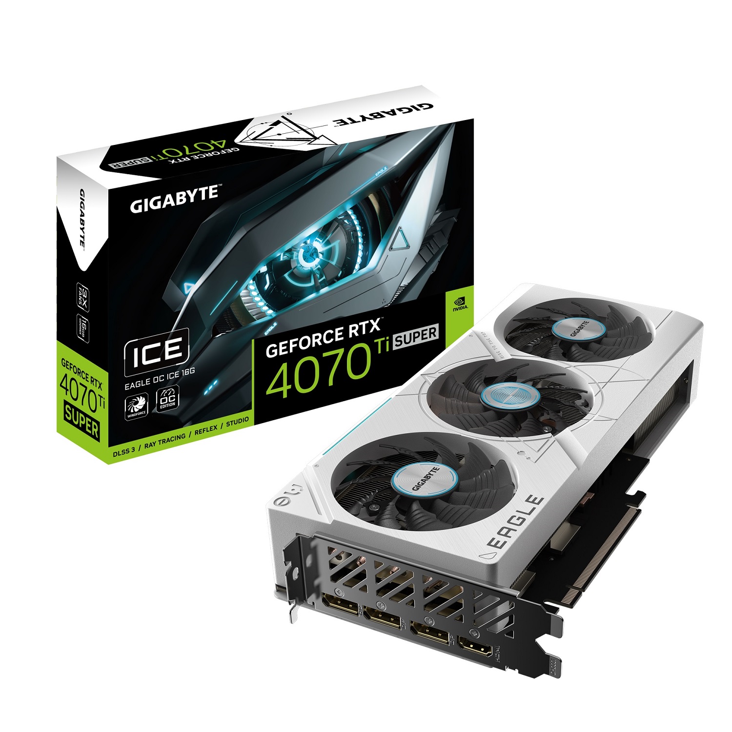 Obrázek GIGABYTE GeForce RTX 4070 Ti SUPER EAGLE ICE/OC/16GB/GDDR6x