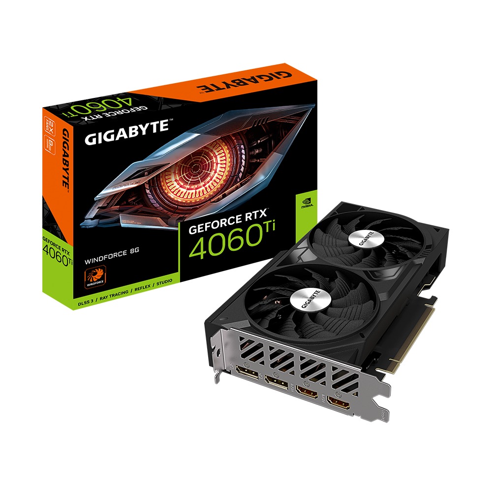 Obrázek GIGABYTE GeForce RTX 4060 Ti WINDFORCE/8GB/GDDR6