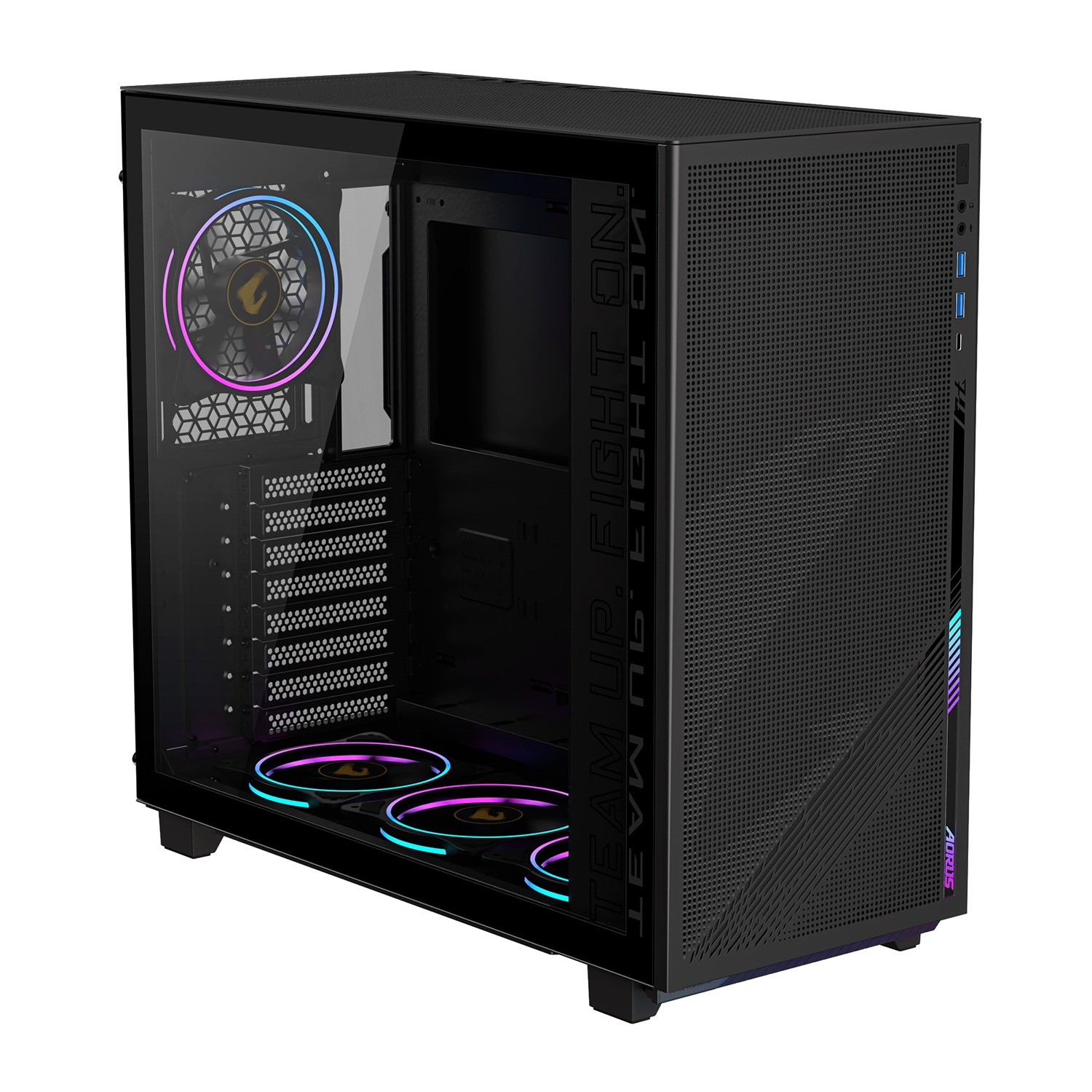 Obrázek GIGABYTE AORUS C400 GLASS/Midi Tower/Transpar./Černá