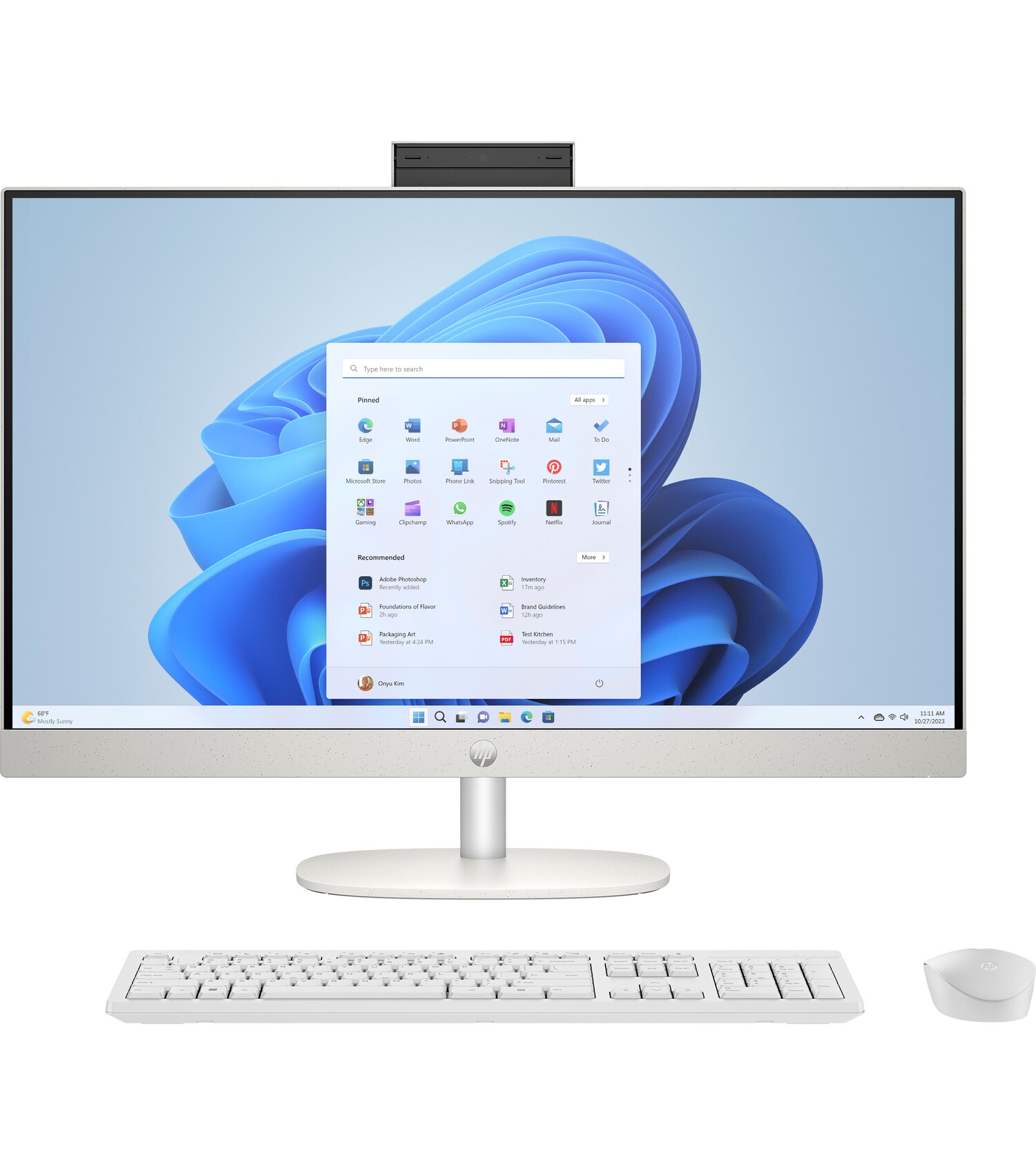 Obrázek HP 27/27-cr1009nc/27"/FHD/T/U7-155U/32GB/1TB SSD/4C-iGPU/W11H/White/2R