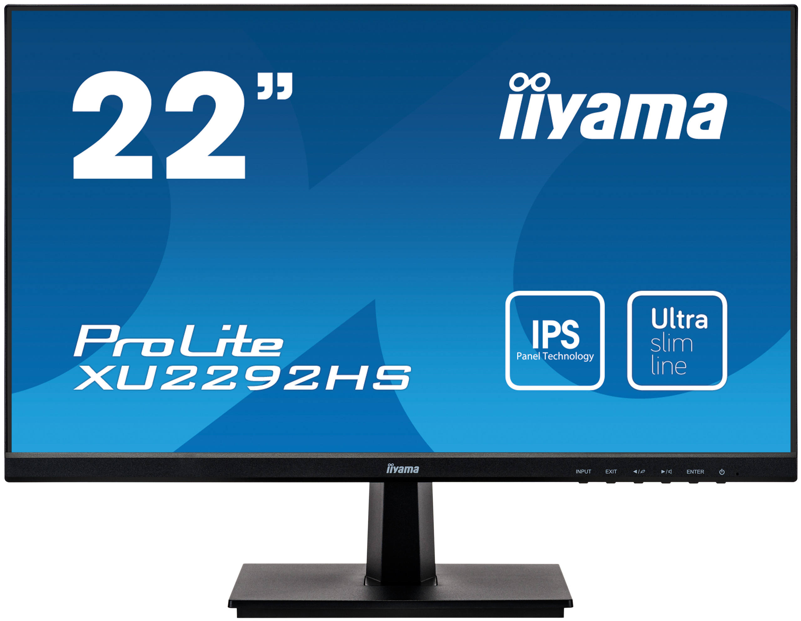 Obrázek 22" iiyama XU2292HS-B1: IPS, FullHD@75Hz, 250cd/m2, 4ms, VGA, HDMI, DP, černý