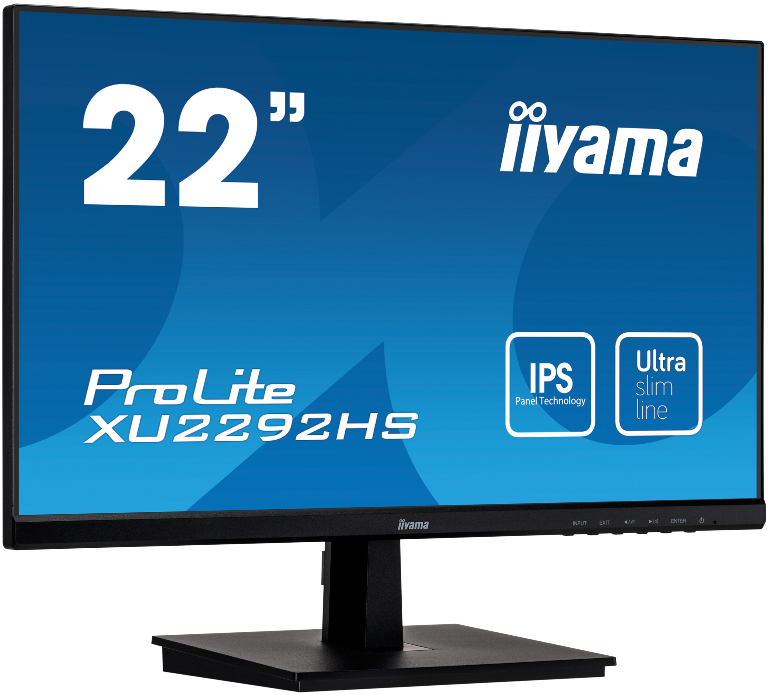 Obrázek 22" iiyama XU2292HS-B1: IPS, FullHD@75Hz, 250cd/m2, 4ms, VGA, HDMI, DP, černý