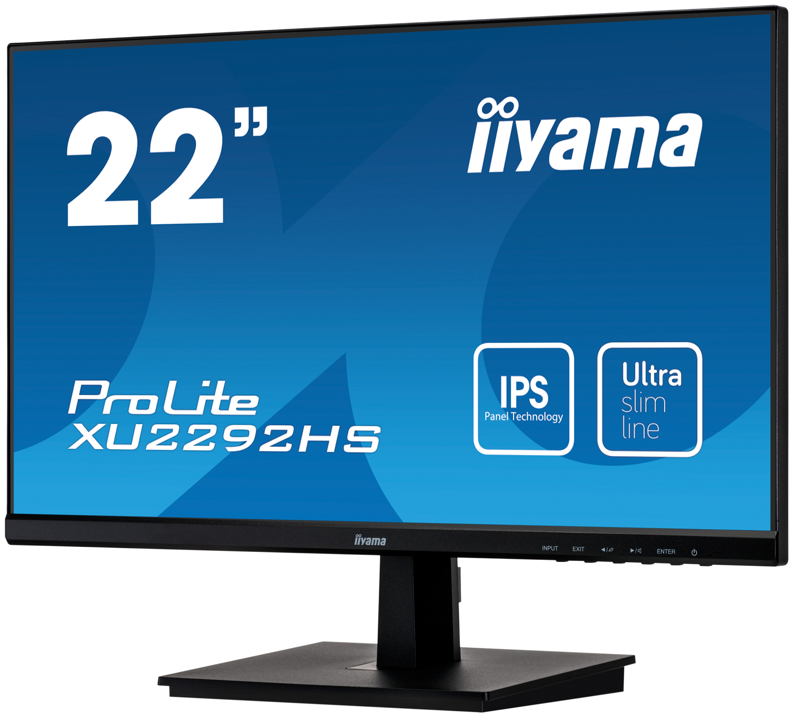 Obrázek 22" iiyama XU2292HS-B1: IPS, FullHD@75Hz, 250cd/m2, 4ms, VGA, HDMI, DP, černý