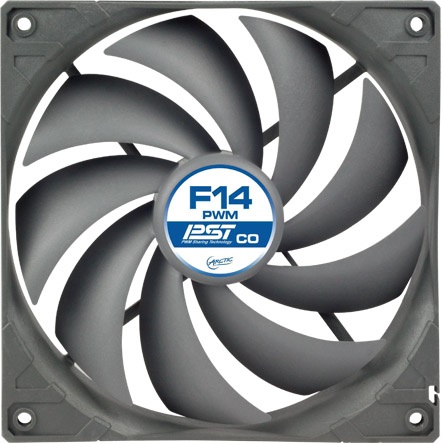 ARCTIC F14 PWM PST CO Case Fan - 140mm standard PWM case fan with double ball bearing technology