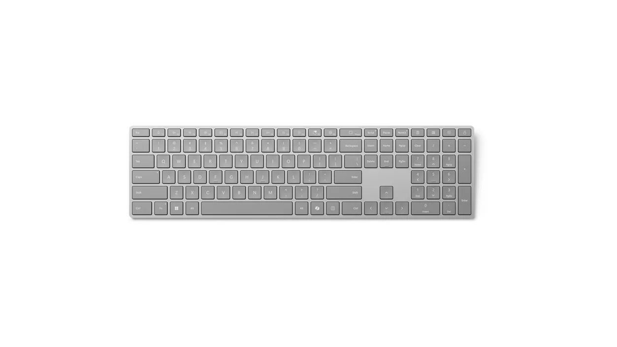 Microsoft Surface Keyboard (2. edice)/Bezdrátová Bluetooth/US layout/Šedá