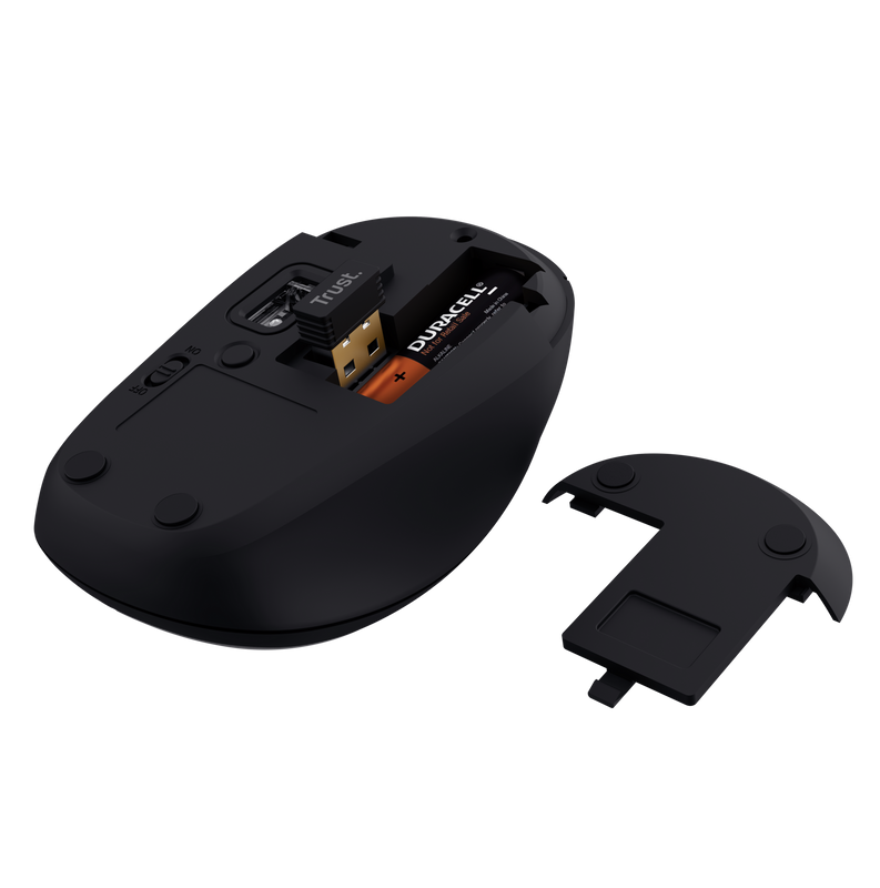 Obrázek TRUST YVI+ MULTI-DEVICE WIRELESS MOUSE BLACK