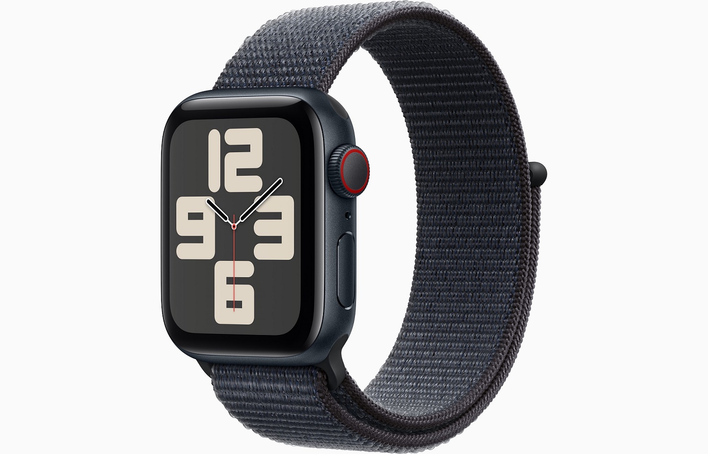 Apple Watch SE GPS + Cellular 40mm Temně inkoustový hliník s inkoustově fialovým provlékacím sportovním řemínkem