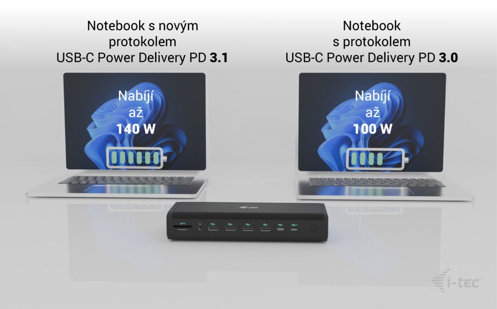 Obrázek i-tec Universal 6x 4K Display Docking Station, Power Delivery 140W