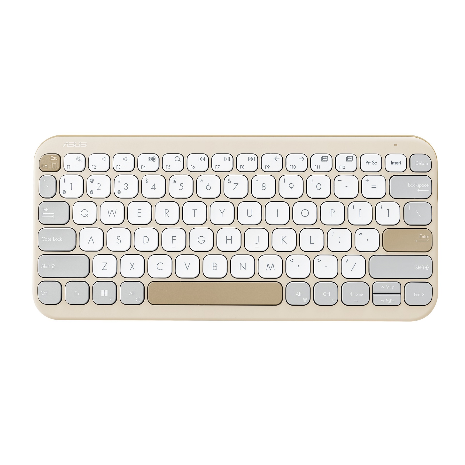 Obrázek ASUS Marshmallow Keyboard KW100/Bezdrátová Bluetooth/CZ-SK layout/Béžová