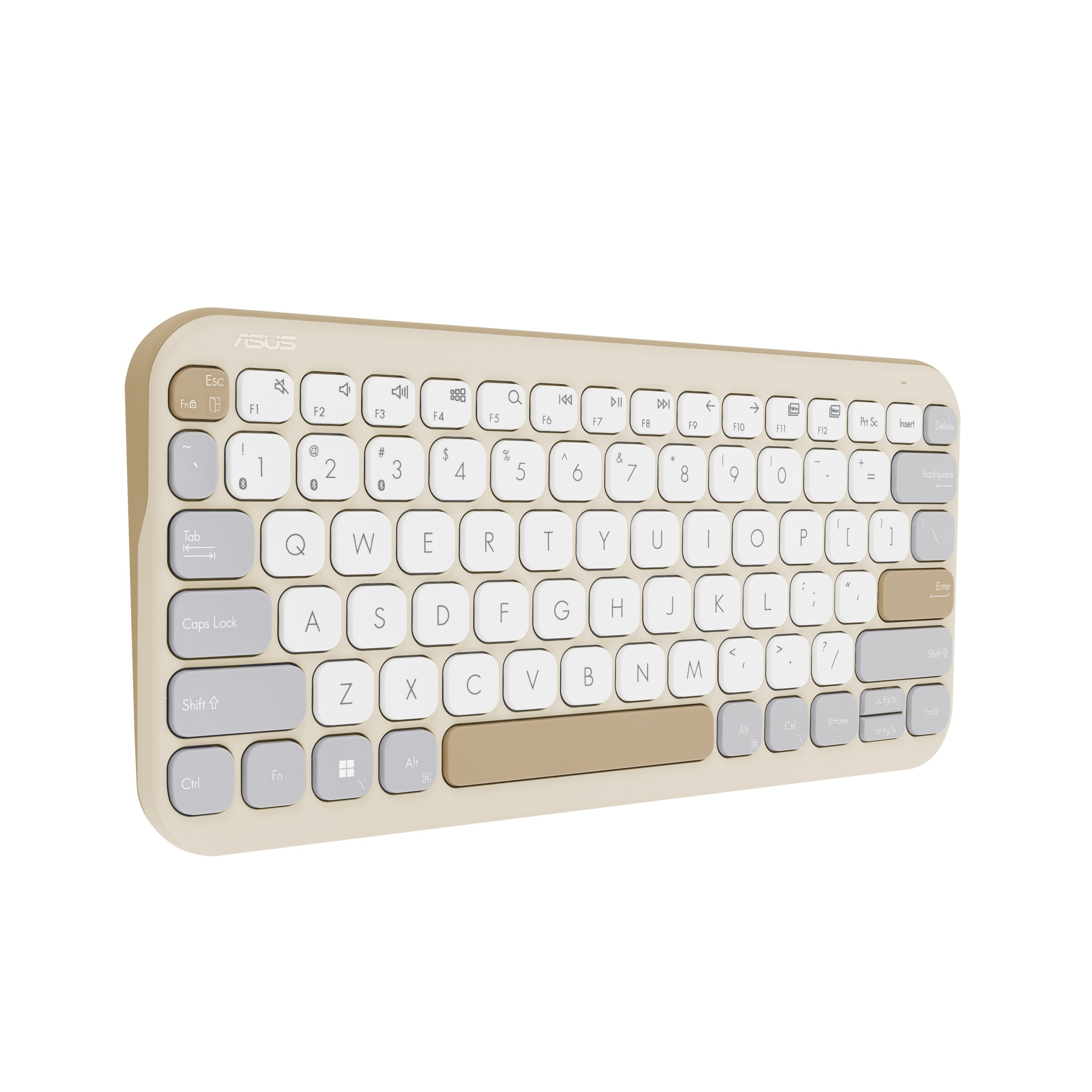 Obrázek ASUS Marshmallow Keyboard KW100/Bezdrátová Bluetooth/CZ-SK layout/Béžová