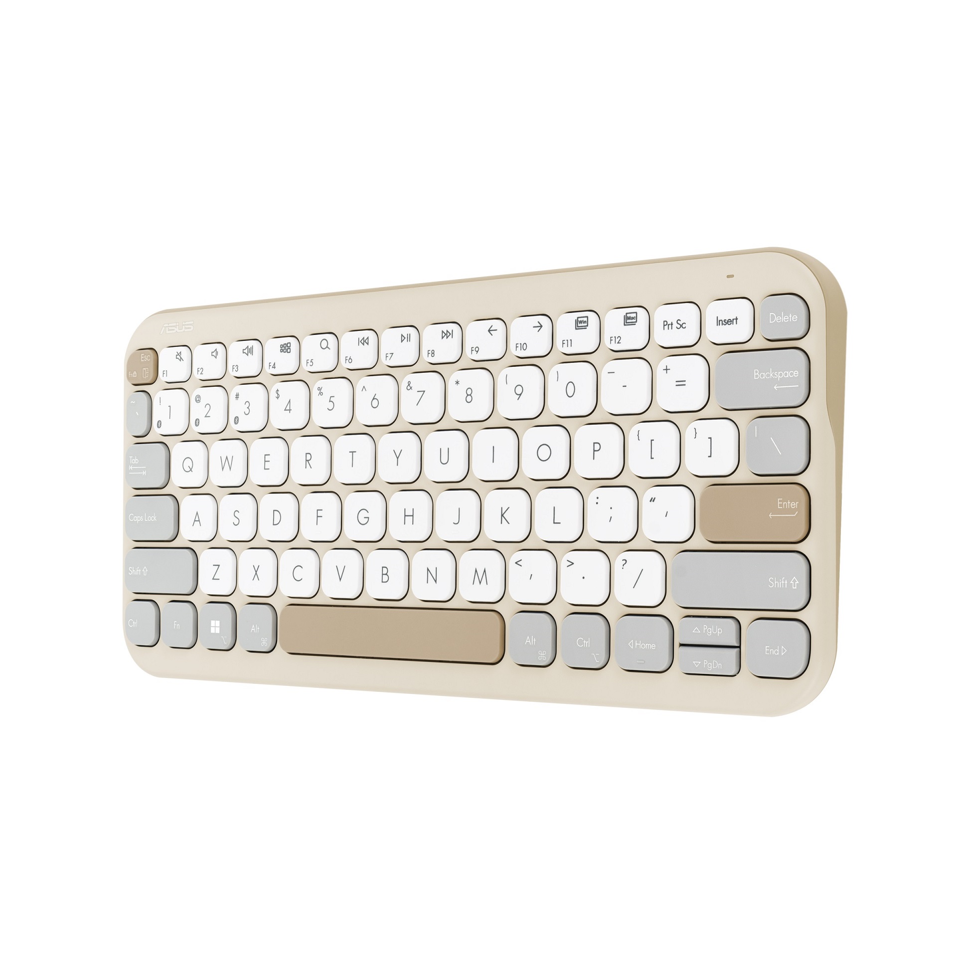 Obrázek ASUS Marshmallow Keyboard KW100/Bezdrátová Bluetooth/CZ-SK layout/Béžová