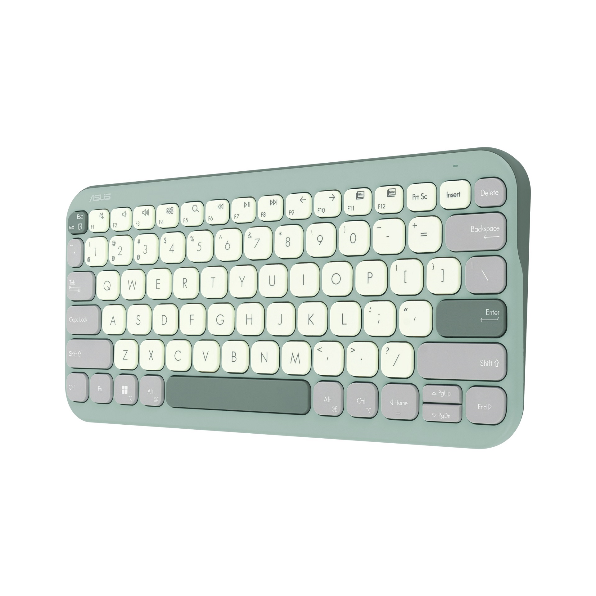 Obrázek ASUS Marshmallow Keyboard KW100/Bezdrátová Bluetooth/CZ-SK layout/Zelená