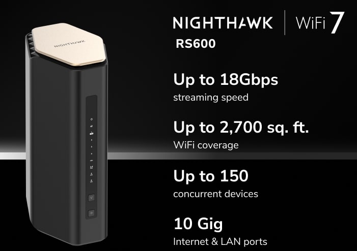 Obrázek 5PT NIGHTHAWK WIFI 7 BE18000 ROUT