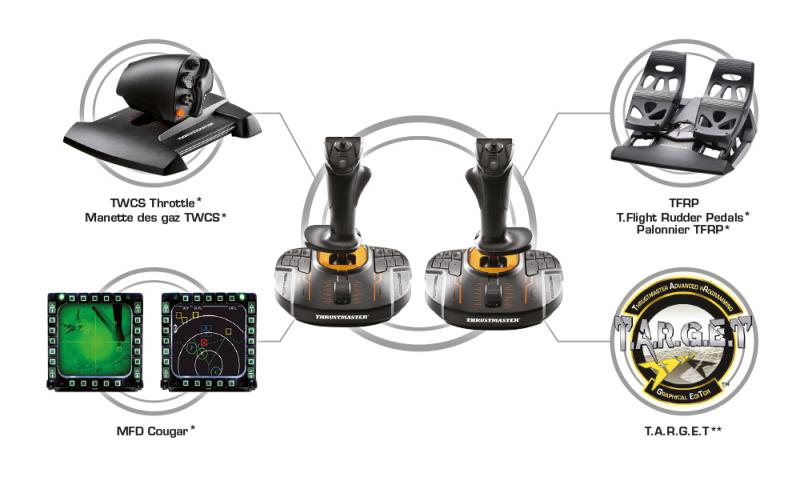 Obrázek Thrustmaster Joystick T16000M Space sim duo stick HOTAS