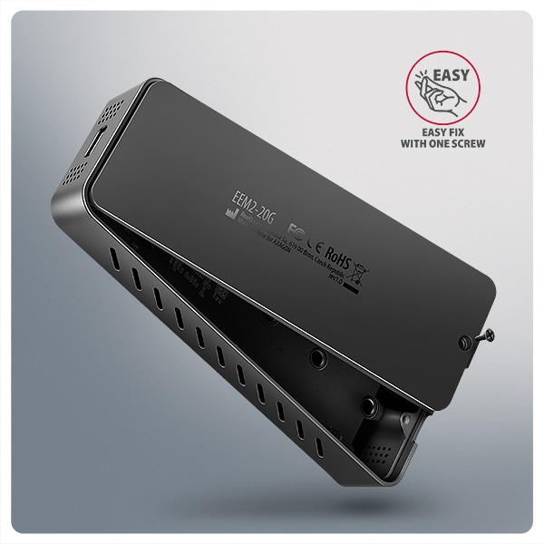 Obrázek AXAGON EEM2-20G, USB-C 20Gbps - M.2 NVMe SSD kovový ARMORED box