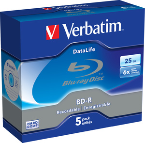 VERBATIM BD-R SL (6x, 25GB),NON-ID, 5ks/pack