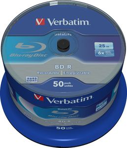 VERBATIM BD-R SL (6x, 25GB),NON-ID, 50 cake