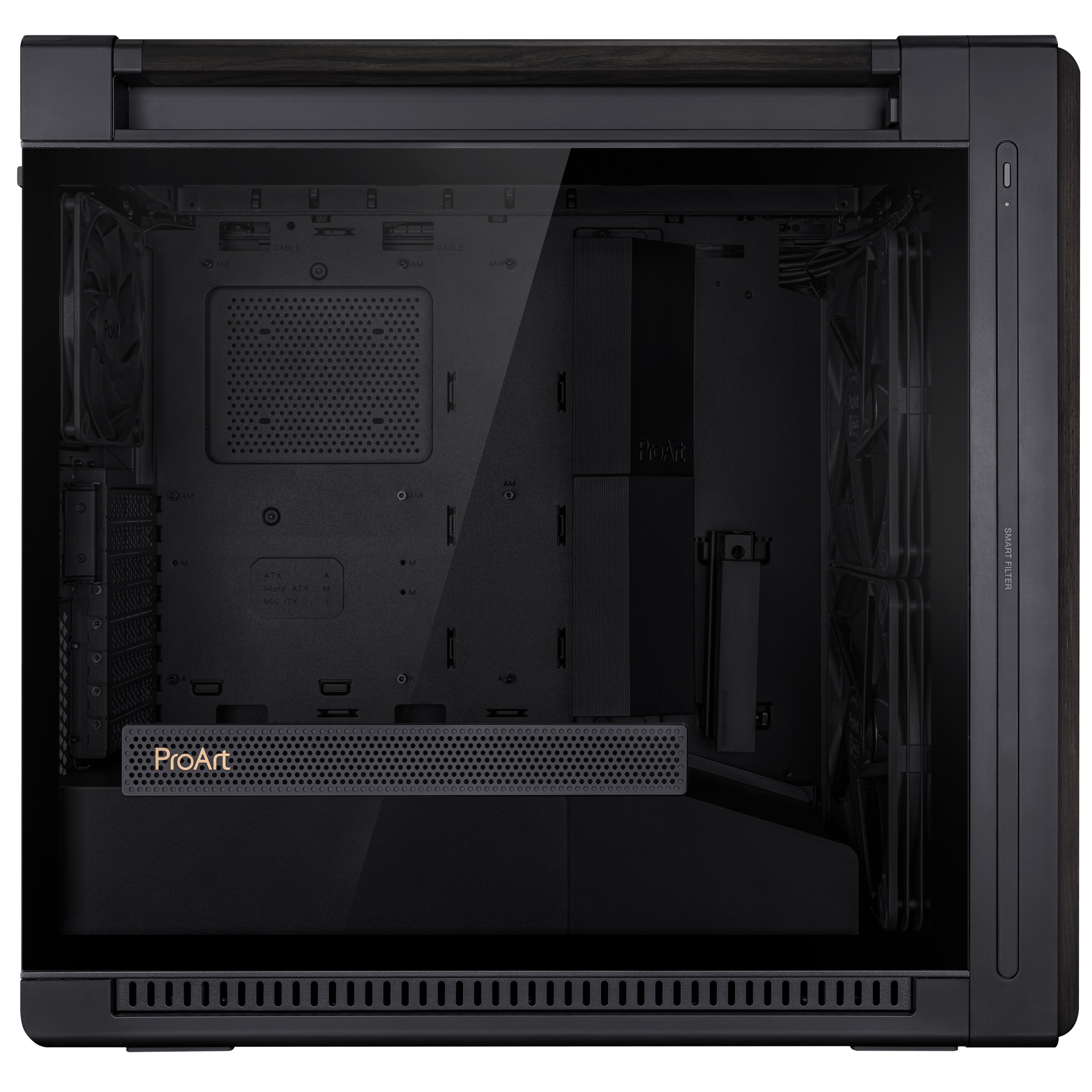 Obrázek ASUS case PROART PA602 WOOD TG PWM BLACK