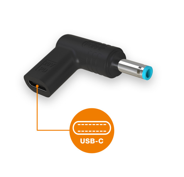 Obrázek Aligator USB-C napájecí redukce 4.5*3.0mm pro notebooky HP