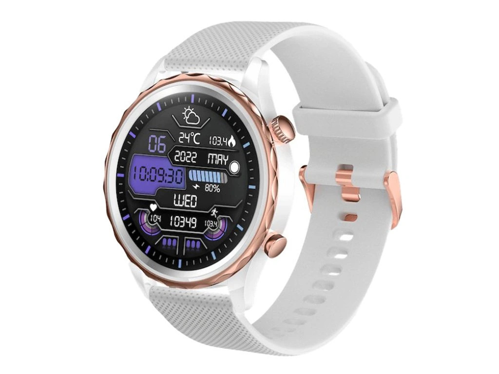 CARNEO Queen HR+/44mm/Rose Gold/Sport Band/White