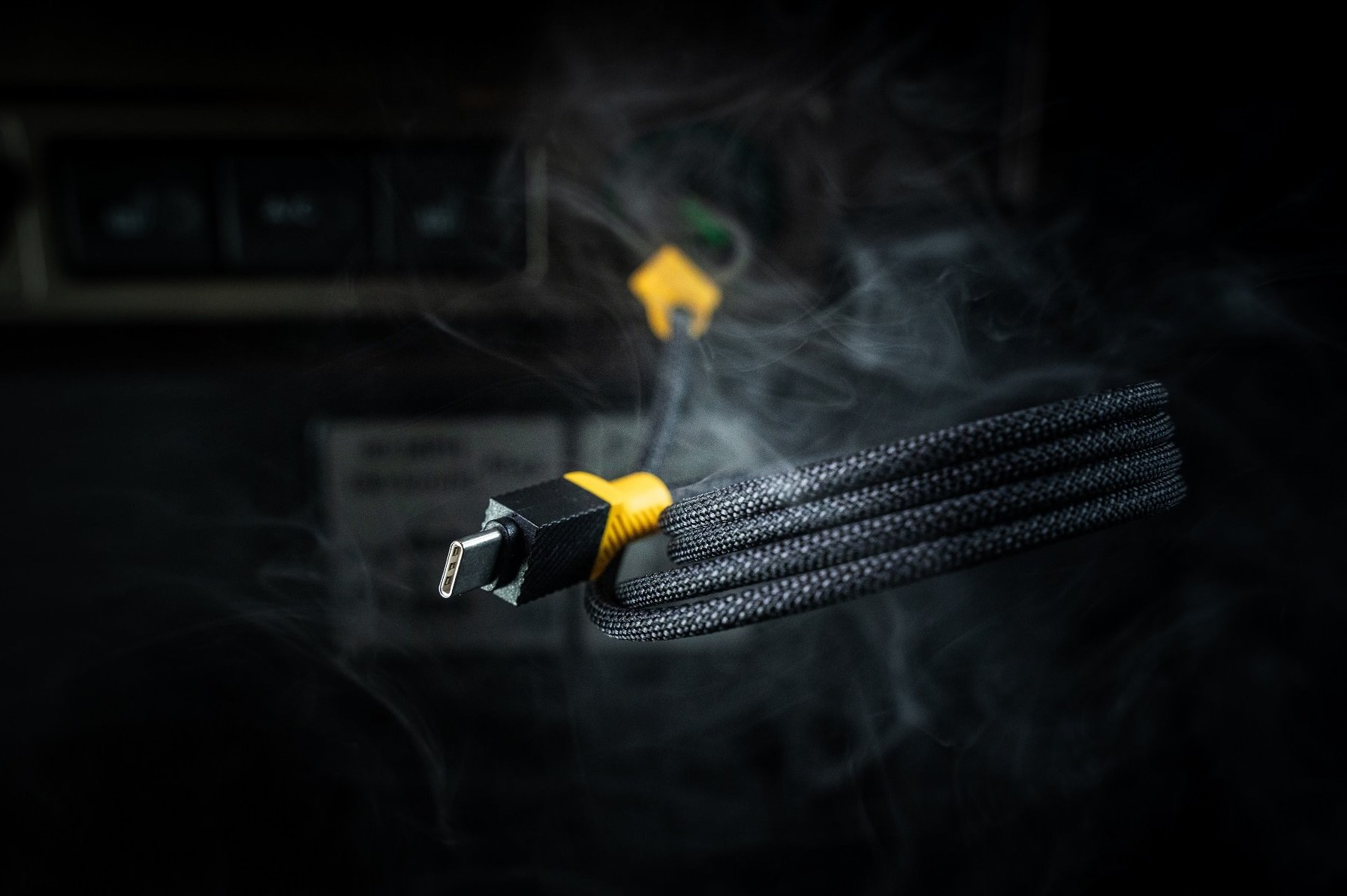 Obrázek Tactical MagRope USB-C/USB-C 1m Black/Yellow