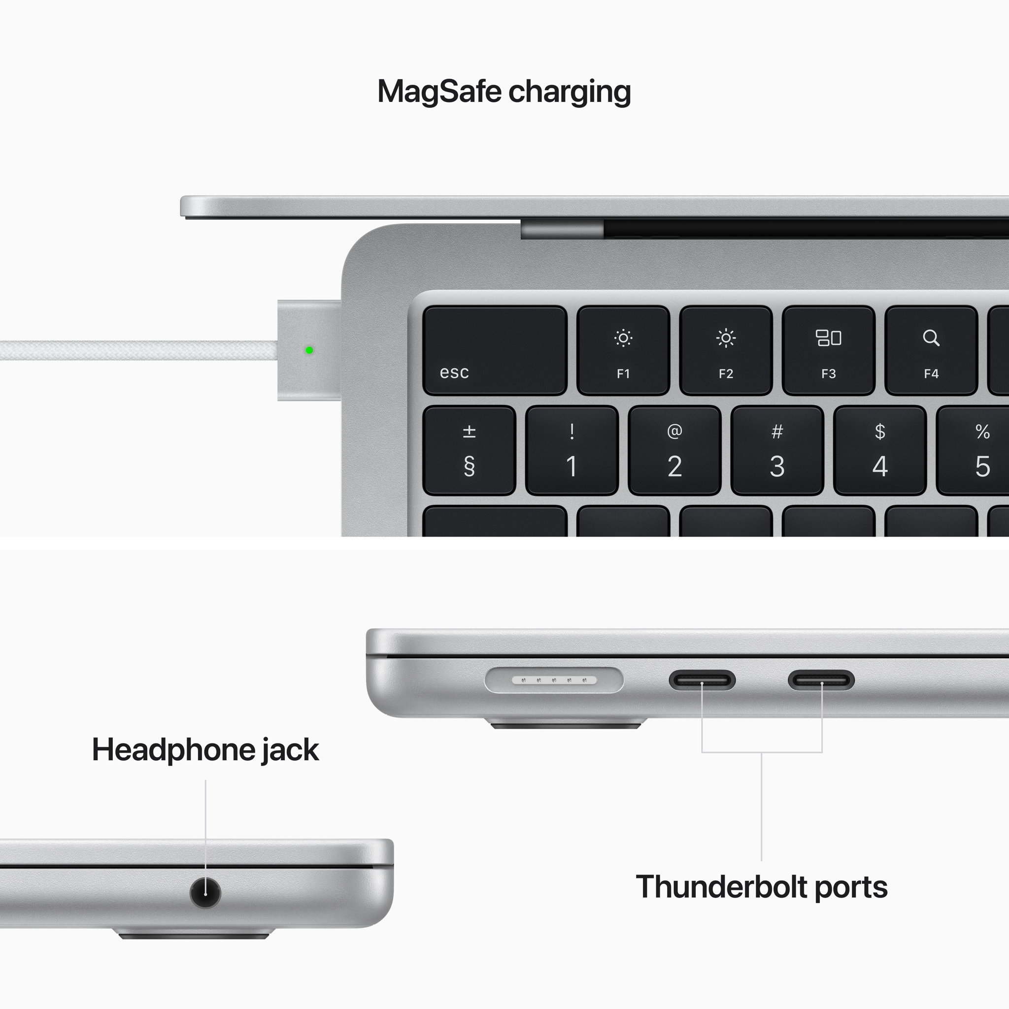 Obrázek MacBook Air 13" Apple M2 8core CPU, 8core GPU, 16GB, 256GB SSD, CZ, stříbrný