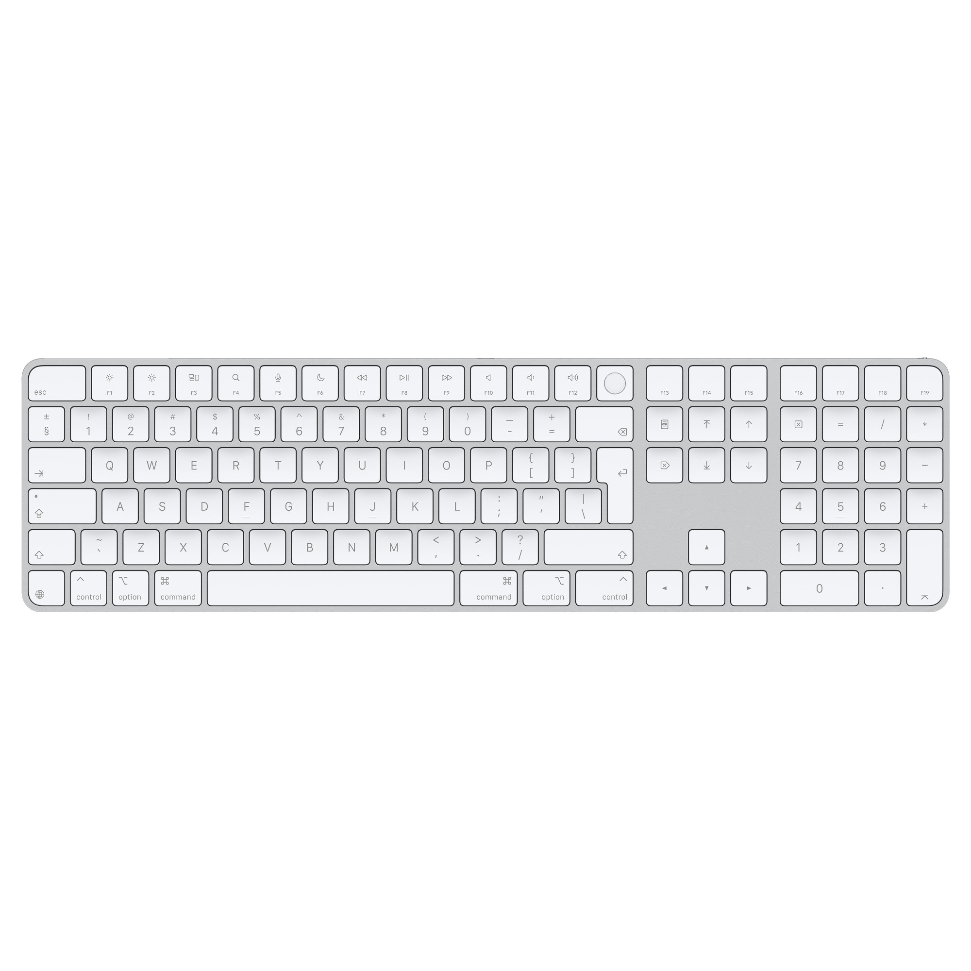 Apple Magic Keyboard Numeric Touch ID/Bezdrátová Bluetooth/IE layout/Bílá