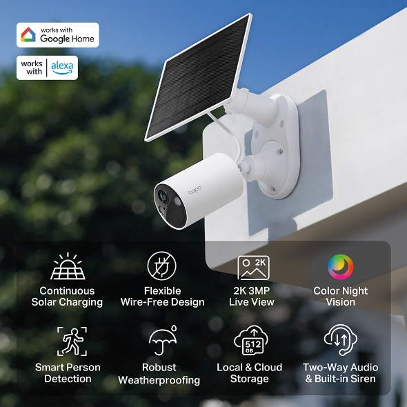 Obrázek TC82 Kit Solar-Powered Security Camera Kit