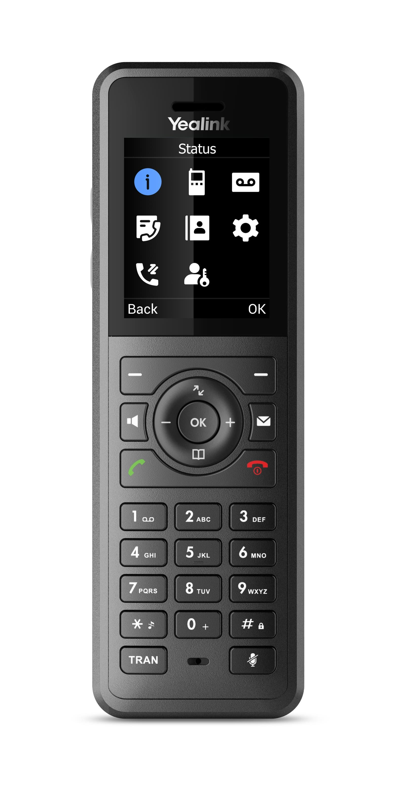 Obrázek Yealink W57R SIP DECT odolná ručka, IP54, 1,8" bar.disp., 40 hodin hovoru, 575 h. poh.režim