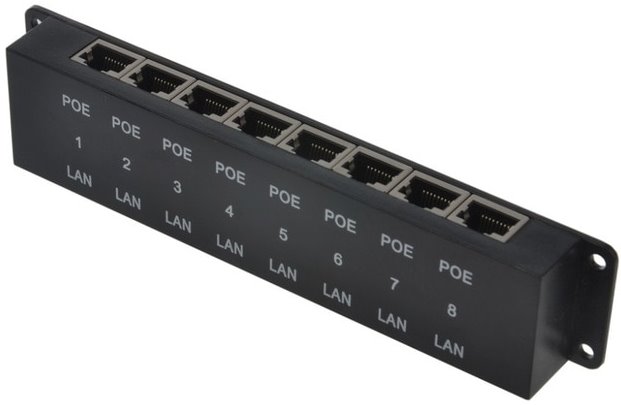 MaxLink pasivní POE panel, 8 portů