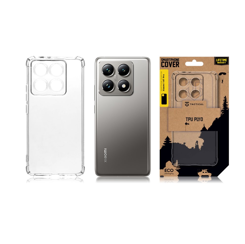 Obrázek Tactical TPU Plyo Kryt pro Xiaomi 14T Pro Transparent