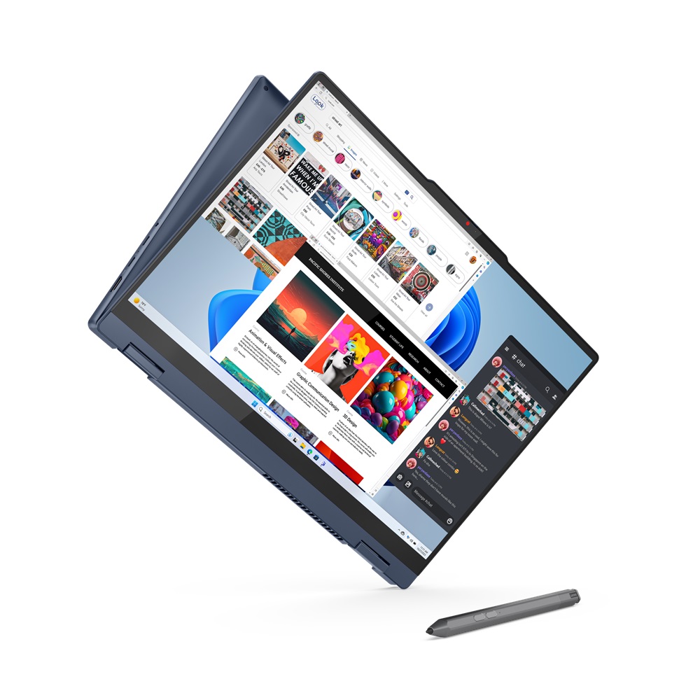 Obrázek Lenovo IdeaPad 5 2-in-1/16IRU9/5-120U/16"/2048x1280/T/16GB/512GB SSD/Iris Xe/W11H/Blue/2R