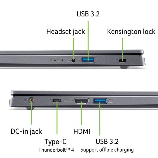 Obrázek Acer Extensa 15/EX215-56-34B7/3-100U/15,6"/FHD/8GB/512GB SSD/UHD/W11H/Gray/2R