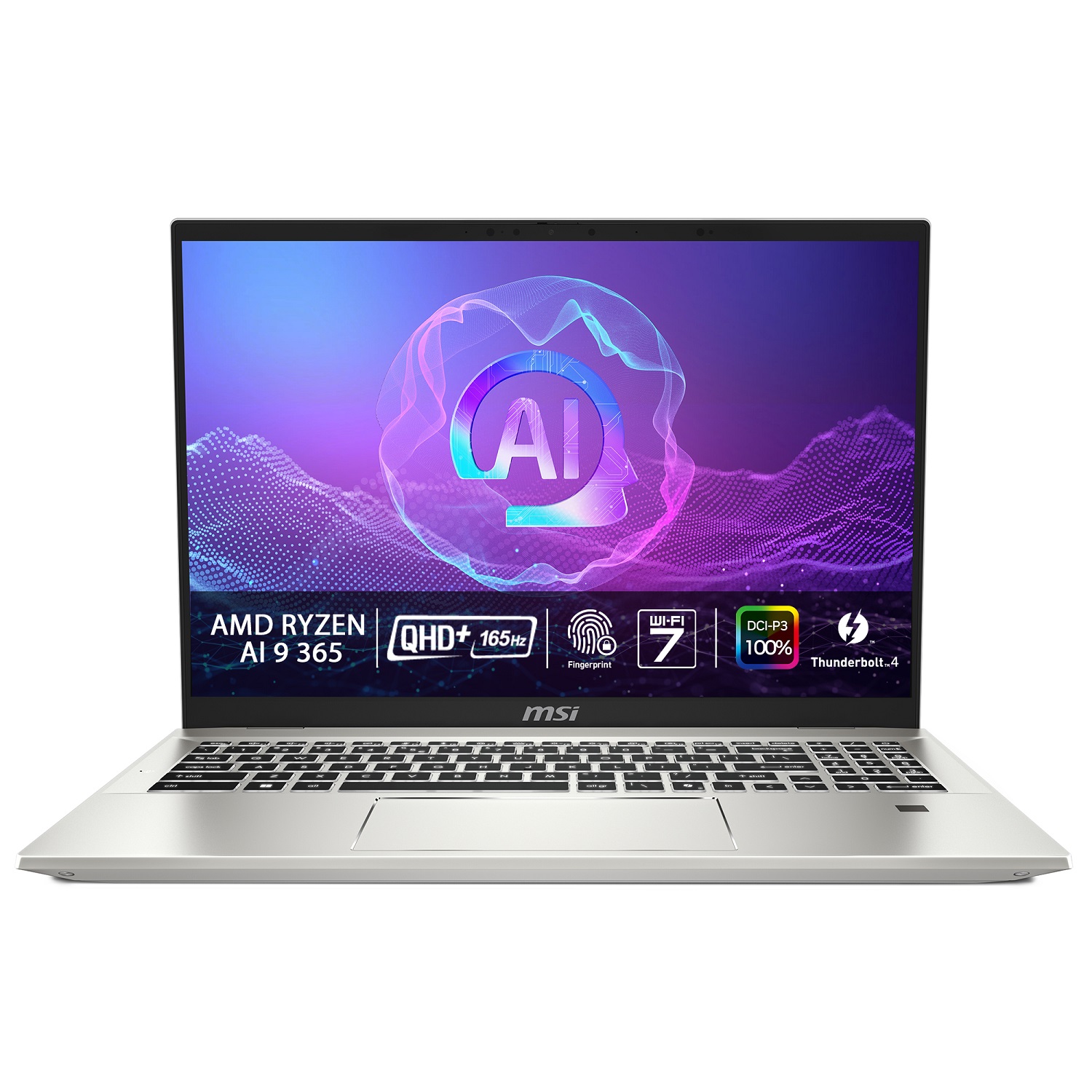 MSI Prestige/A16 AI+ A3HMG/AI9-365/16"/2560x1600/32GB/1TB SSD/AMD int/W11P/Silver/2R